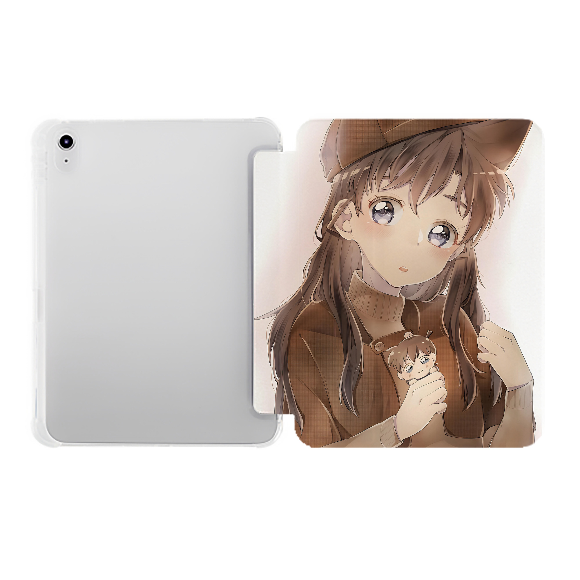 （画像用） 名探偵コナン Detective Conan IPad ケース ペン収納付き 三つ折りスタンド PUレザー×シリコン 対応機種9.5/10.5/10.9インチ